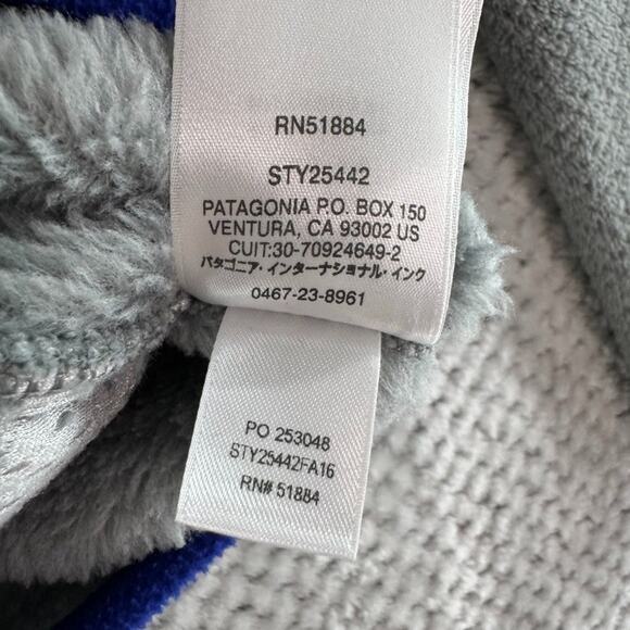 Patagonia Sweater Womens M Gray Blue Re-Tool Snap-T Pullover Fleece Pocket - Picture 15 of 15
